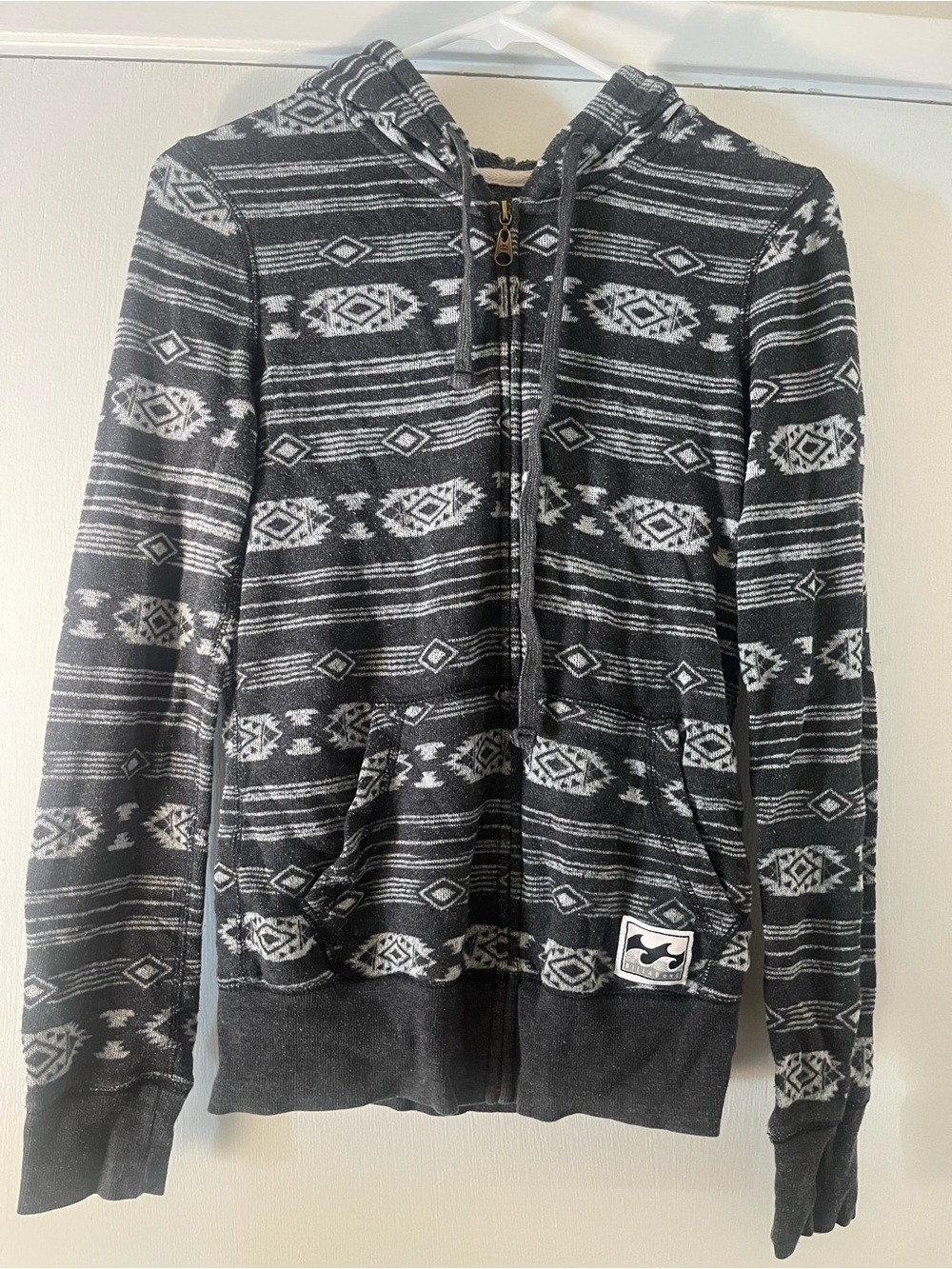 Billabong Patterned Zip-Up Hooded Jacket